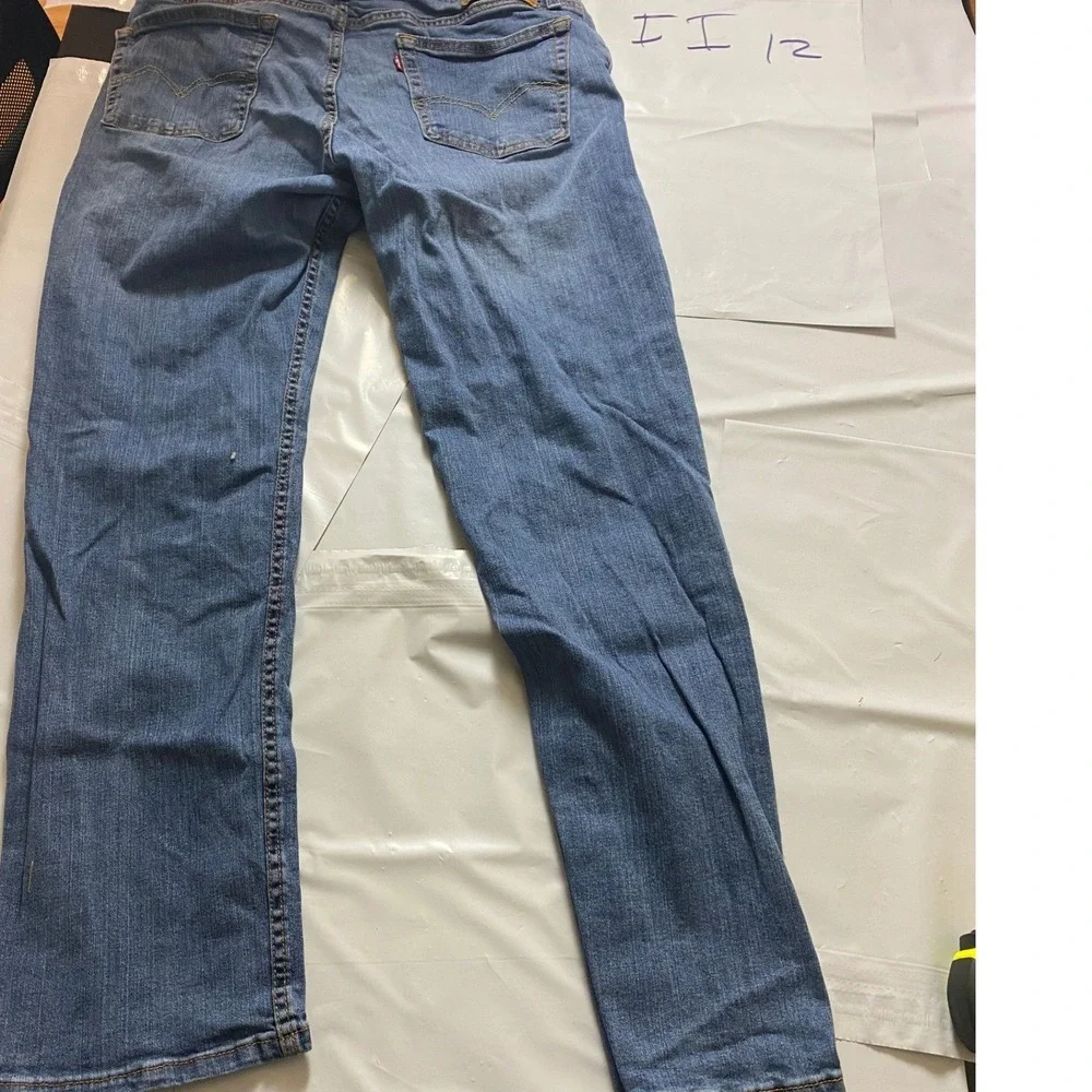 Levis Waterless Mens Blue Jeans W36 L32 Straight Leg‎ Denim Pants